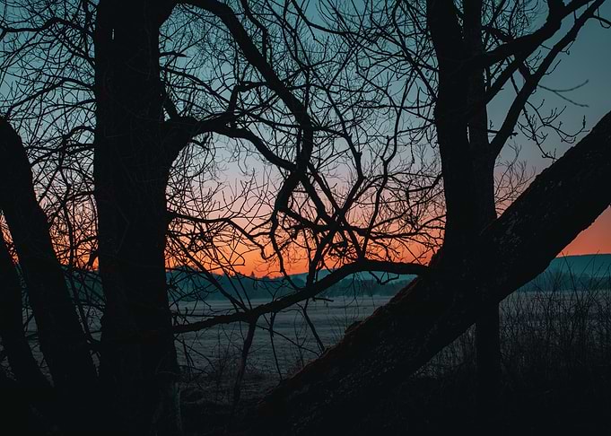 Colourful cold sunrise