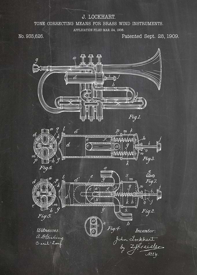Brass patent 1909