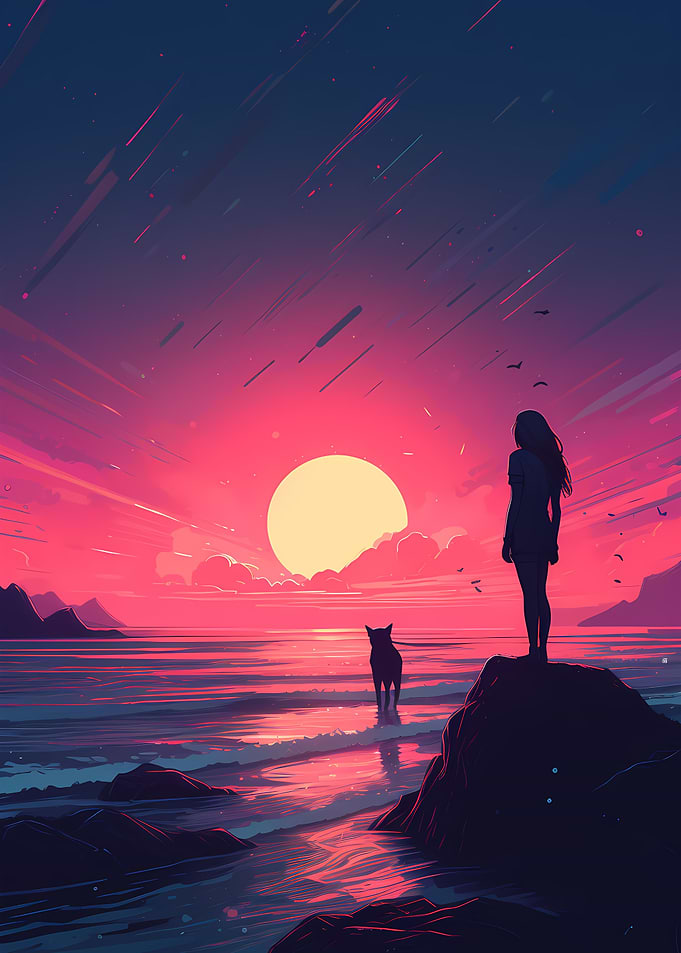 Retro Wave Gilr Women
