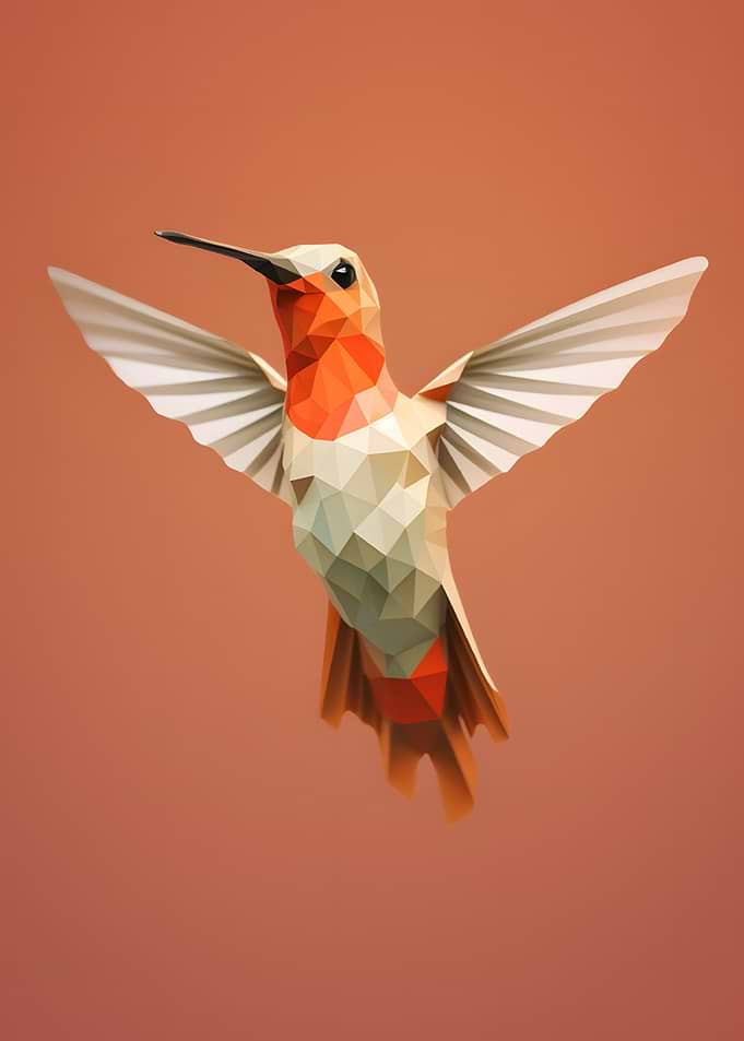 Hummingbird Low Poly