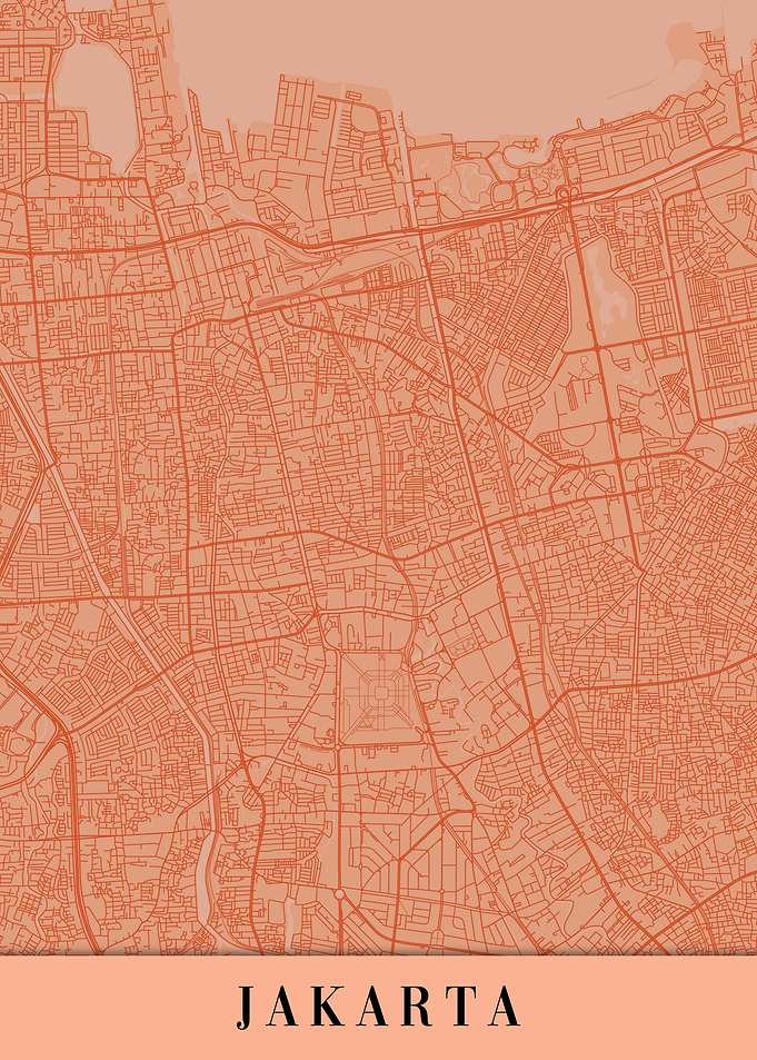 Jakarta Orange Map
