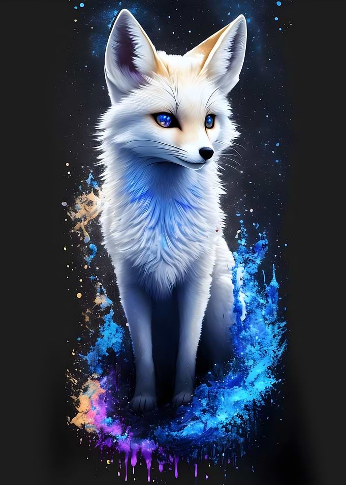 White Fawn Fennec Fox