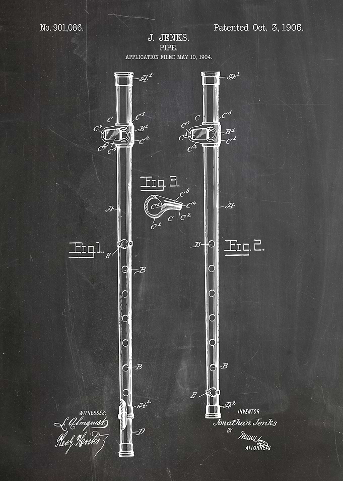 pipe music patent 1905