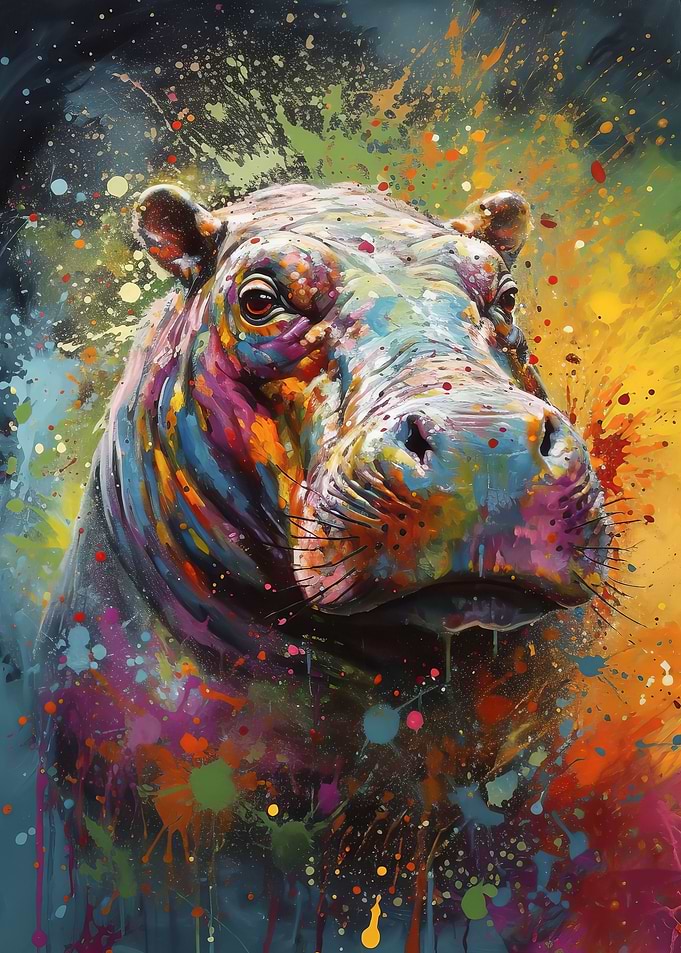 Hippo painting