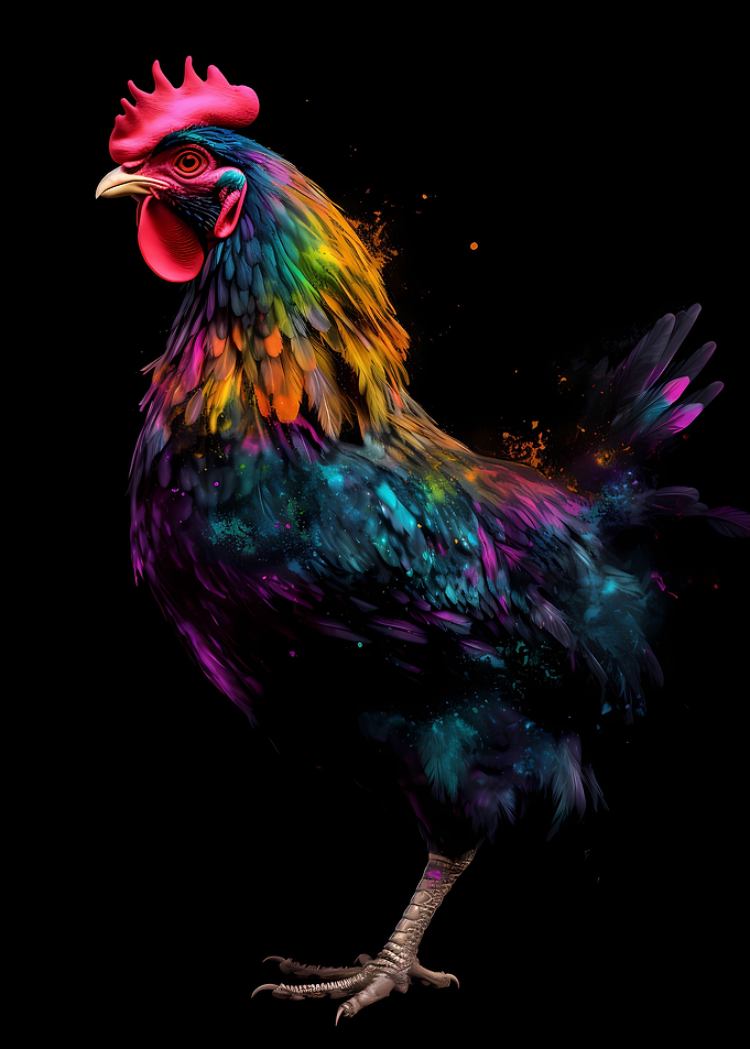 Chicken Colorful Farmer