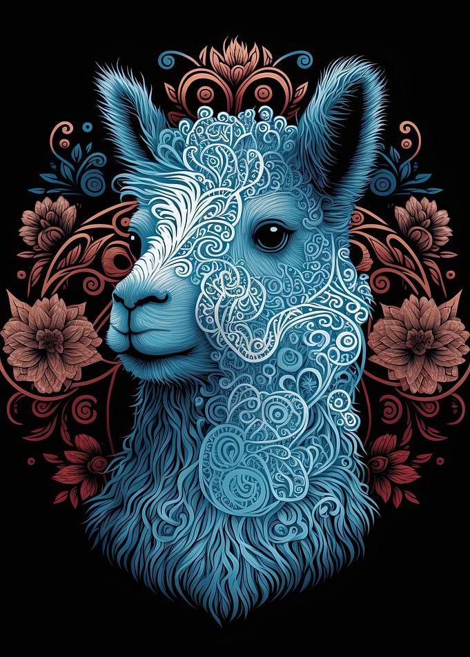 Alpaca Mandala Art
