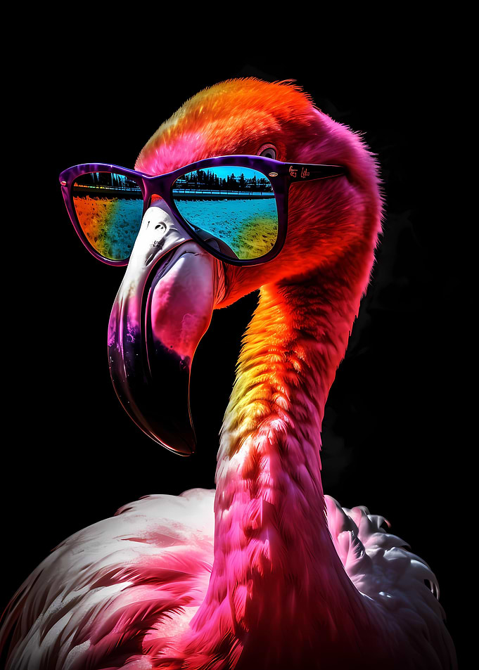 Flamingo With Sunglasses