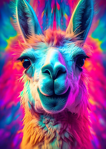 Llama Black Light UV Glow