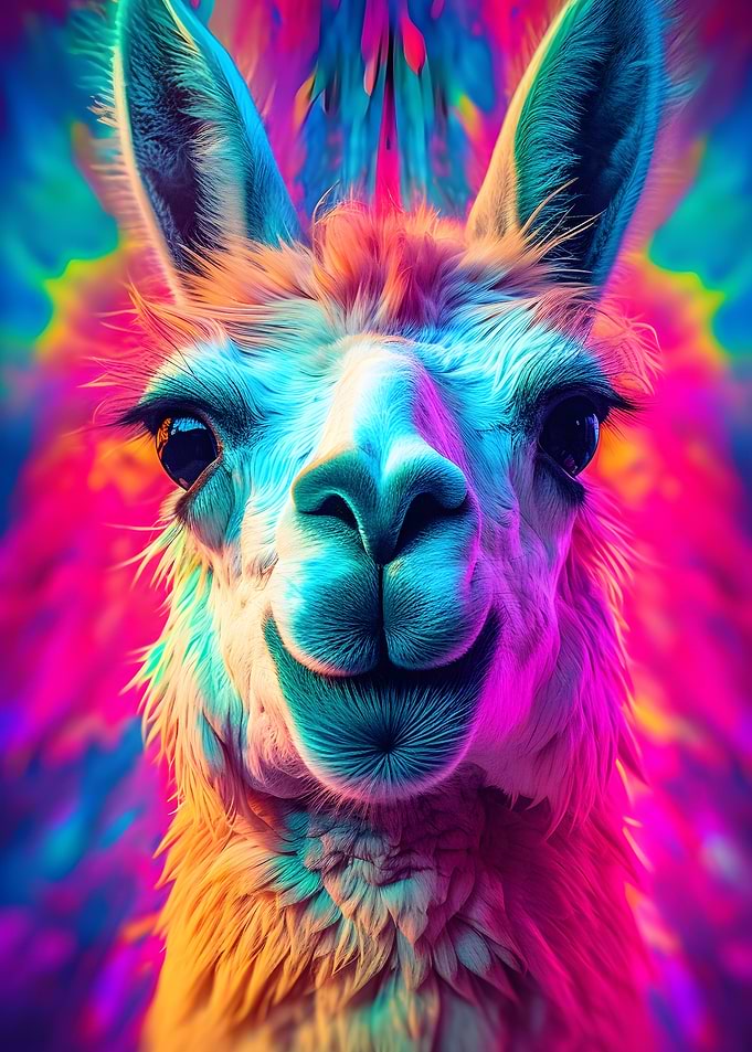 Llama Black Light UV Glow