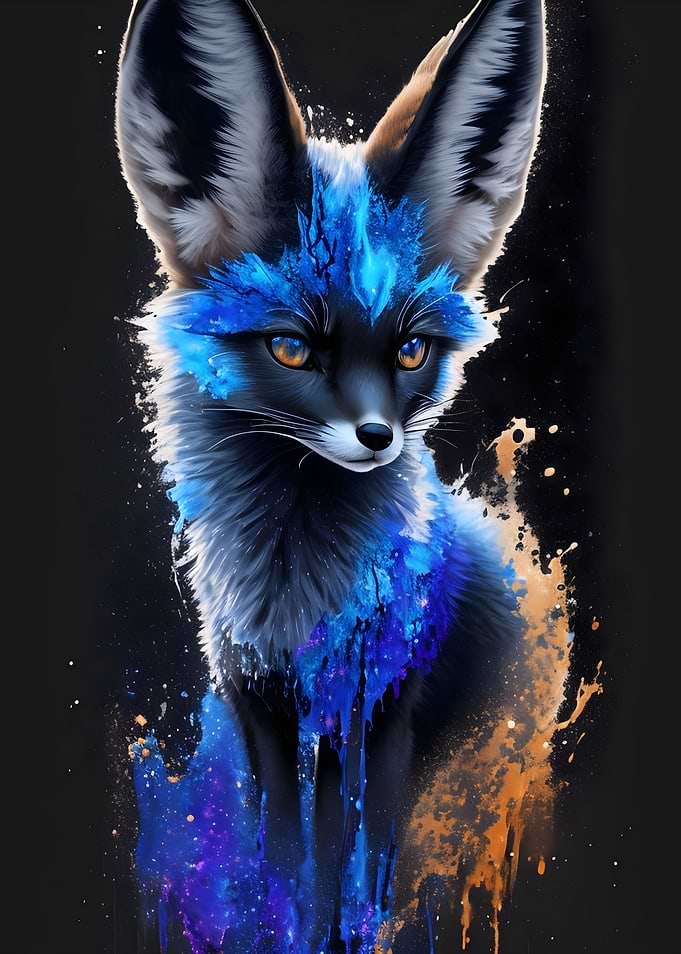 Grey Fennec Fox