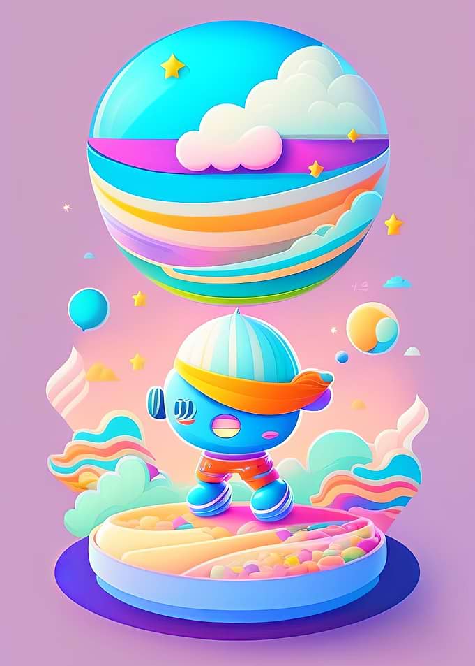 Candy cartoon humanoid