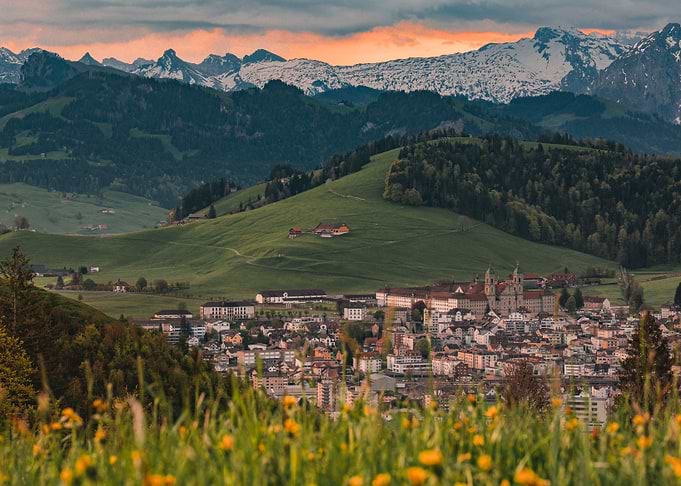 Swiss Village Sunrise
