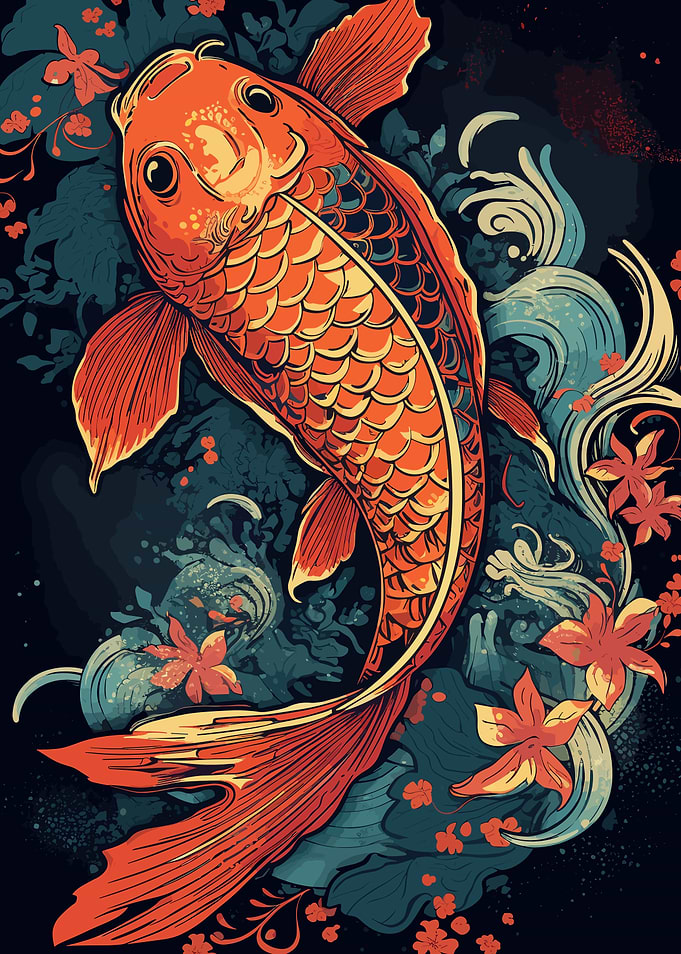 Colorful koi