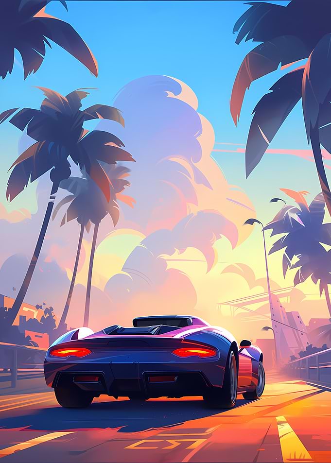 Retro 80s Car