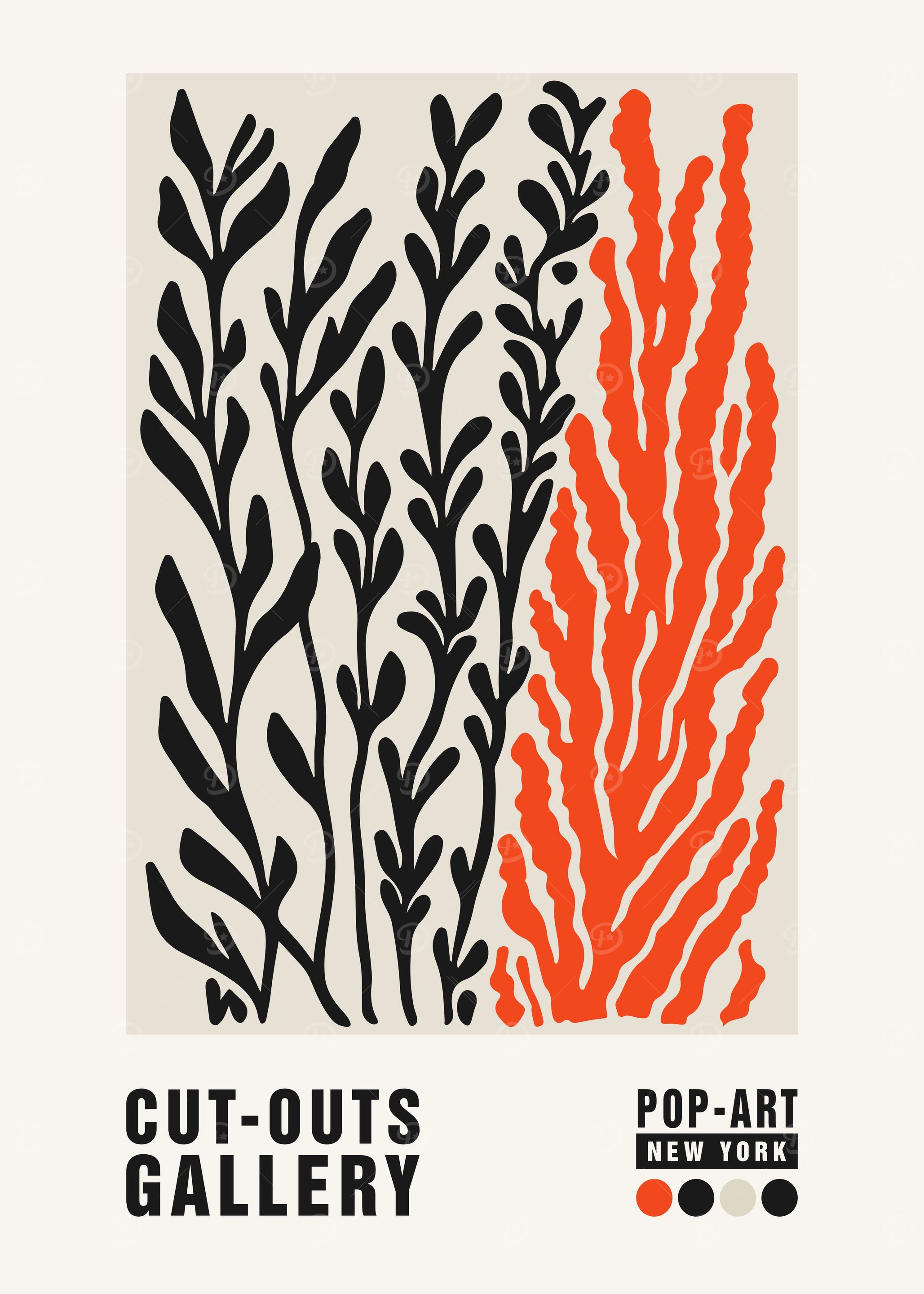 Retro Coral Shapes