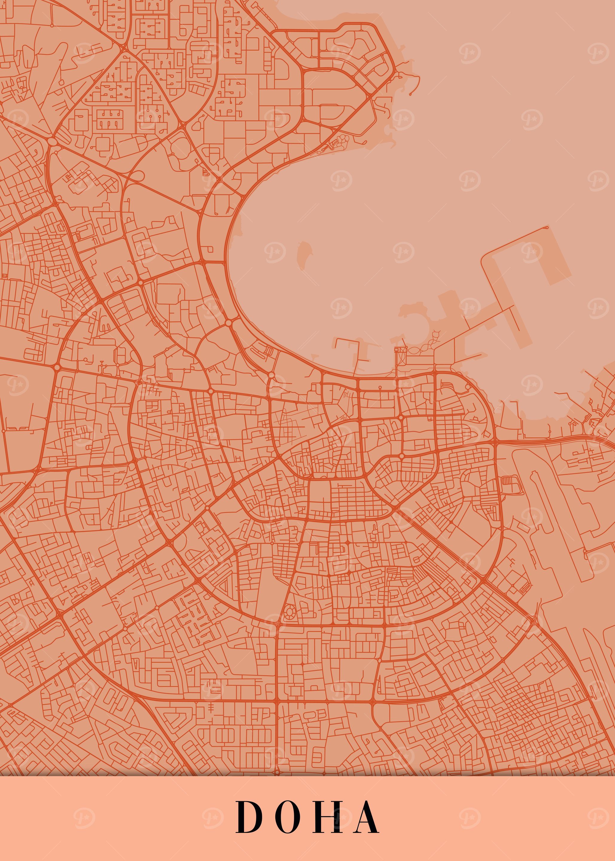 Doha Orange Map
