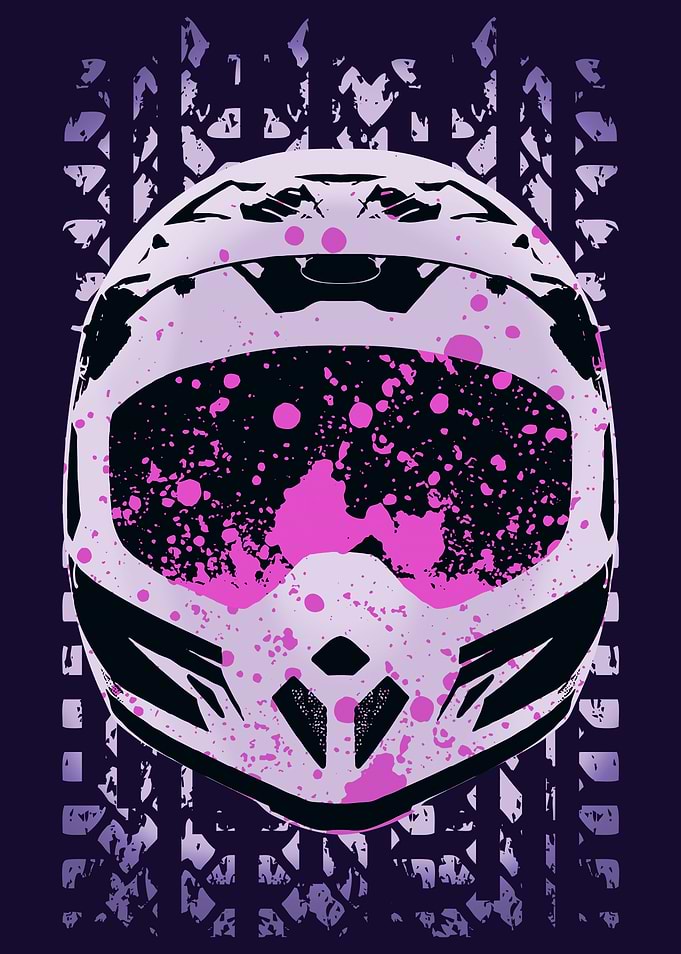 Artistic Dirt Bike Helmet