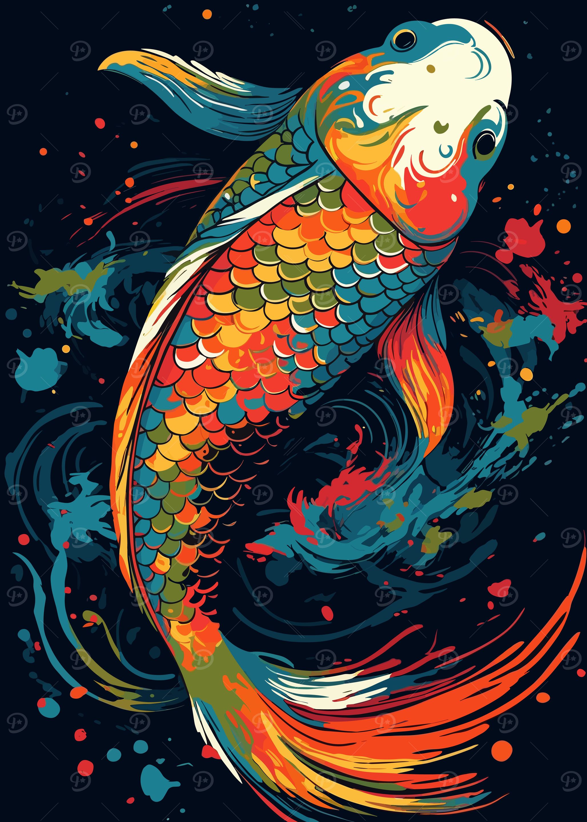 Vibrant koi