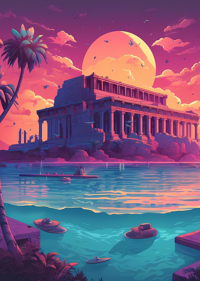 Retro Moon Buikding