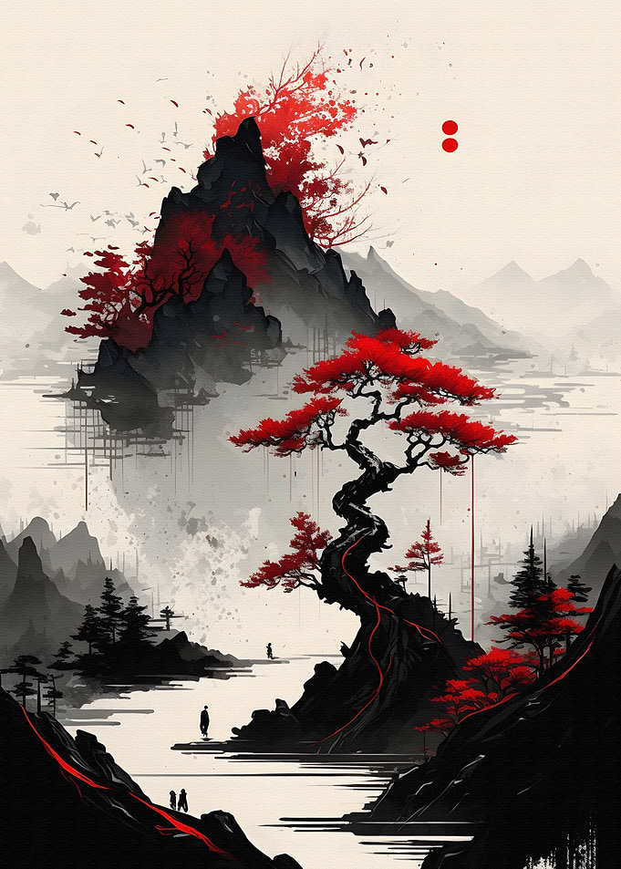 Watercolor Chinese style