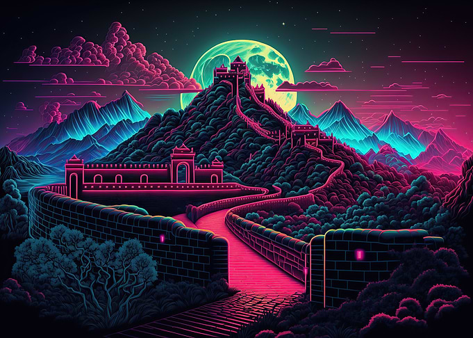 Japan Landscapes Neon