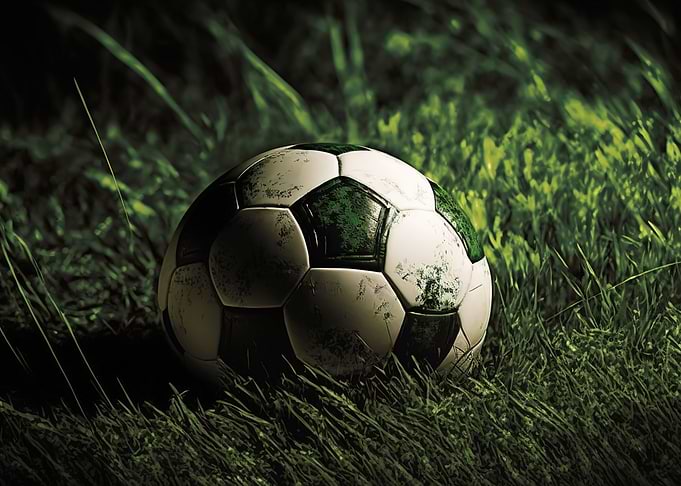 Soccer ball in grass