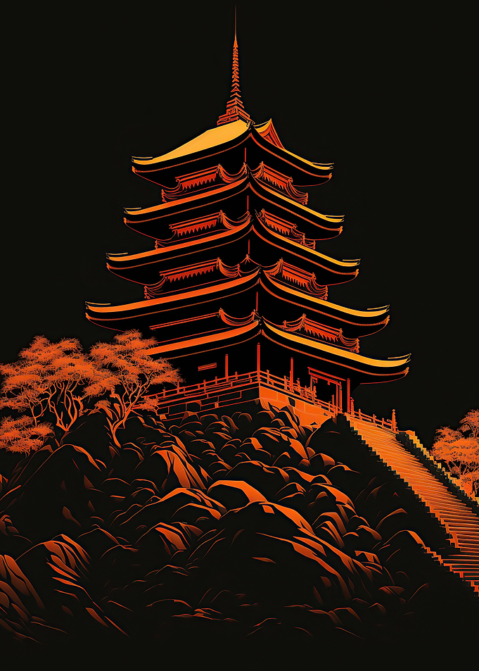 Japan Landscapes Neon