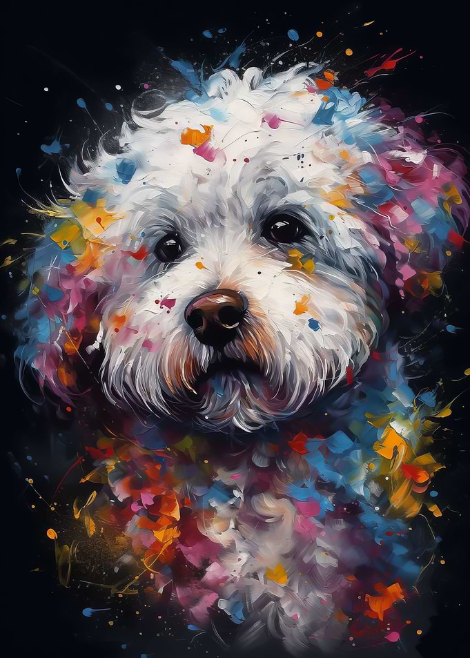 Bichon Frise painting