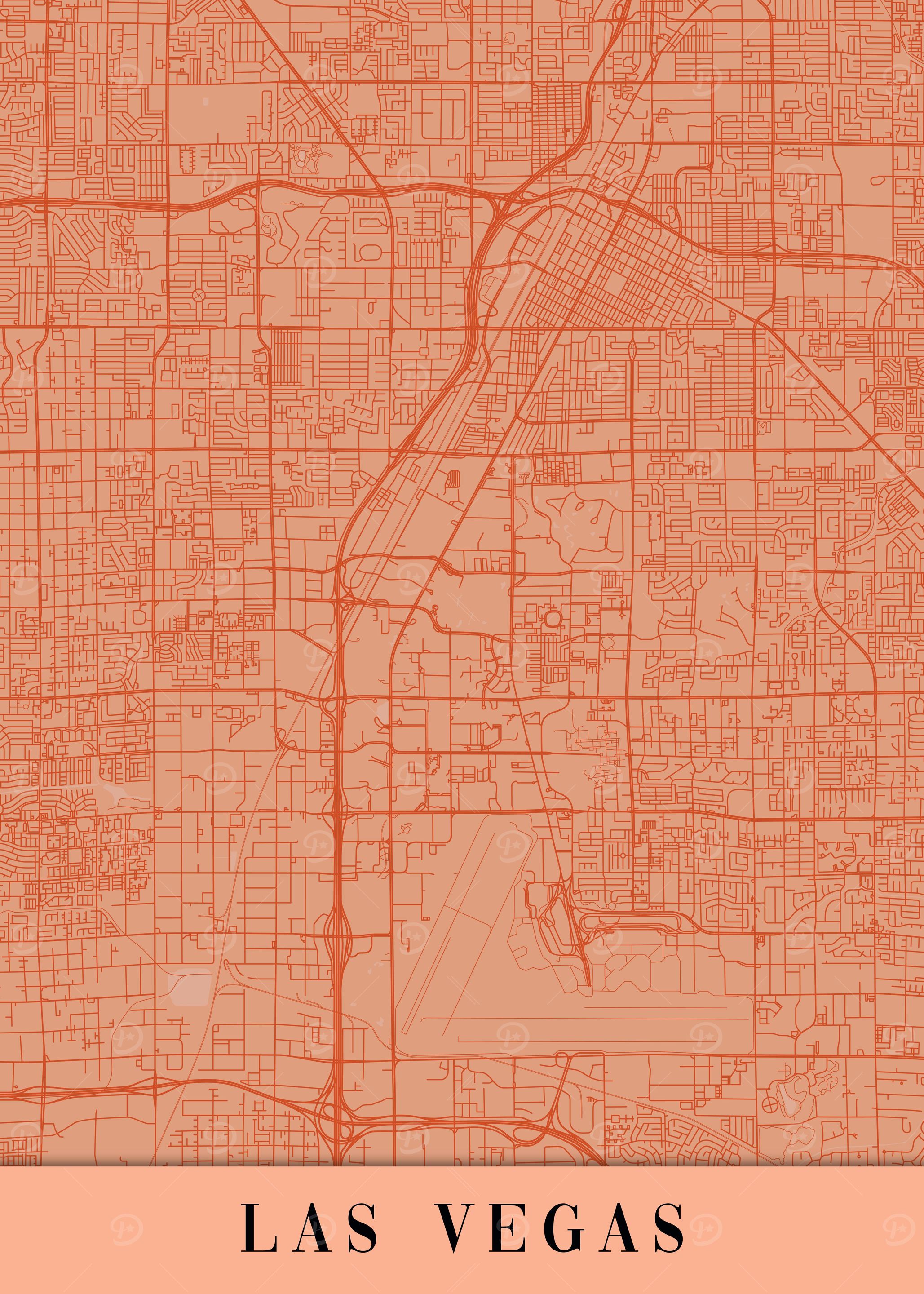 Las Vegas Orange Map