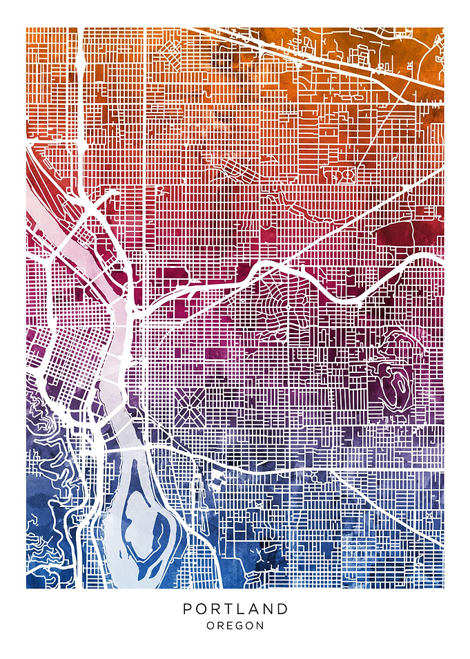 Portland Oregon Map