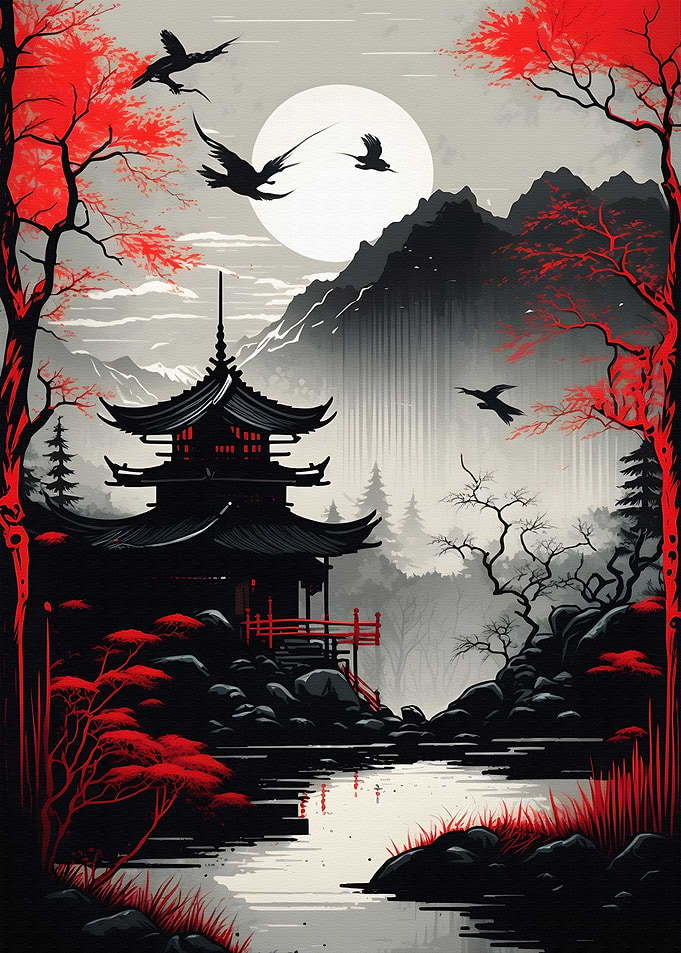 Watercolor Chinese style