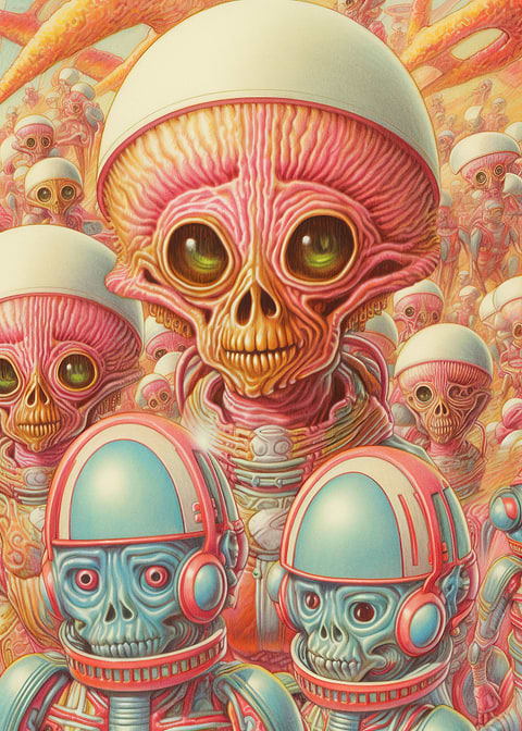 Martian Madness — metal poster wall art