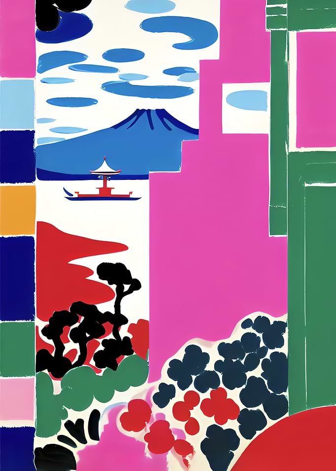 Japan Landscape Collage