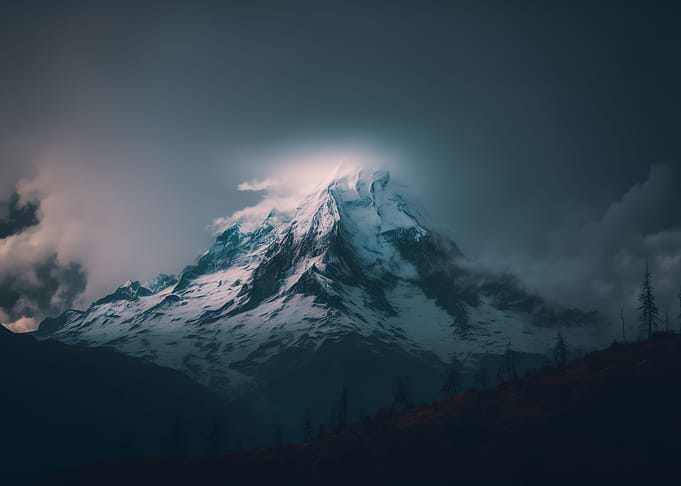 Mountains sunset