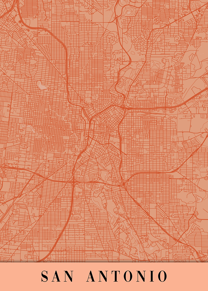 San Antonio Orange Map