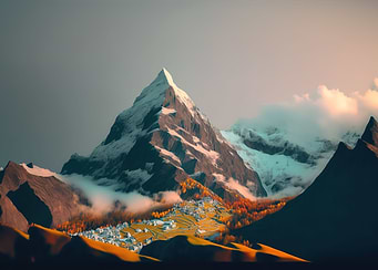 Mountains sunset