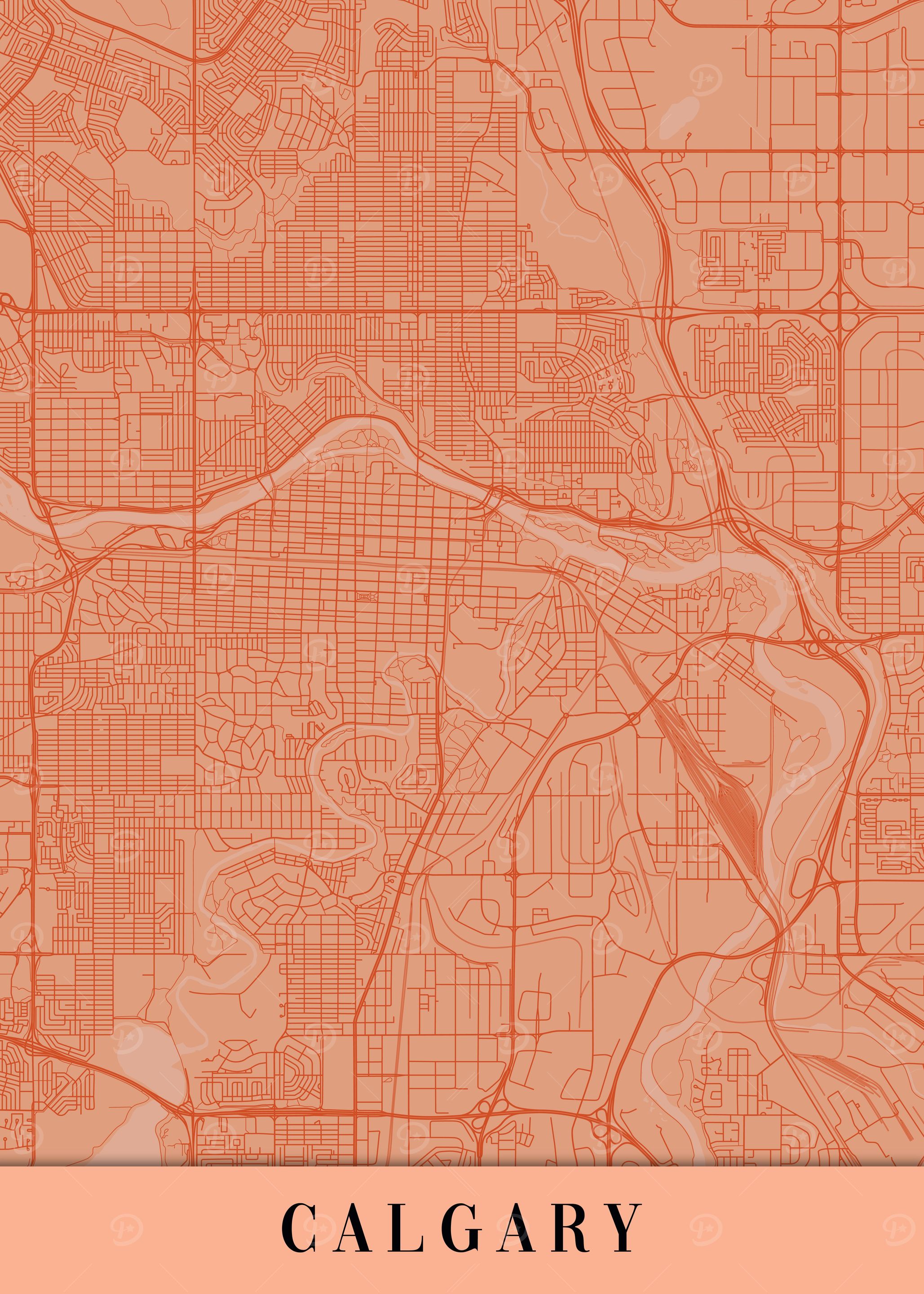 Calgary Orange Map