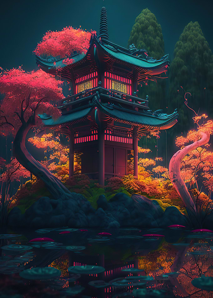 Japan Landscapes Neon