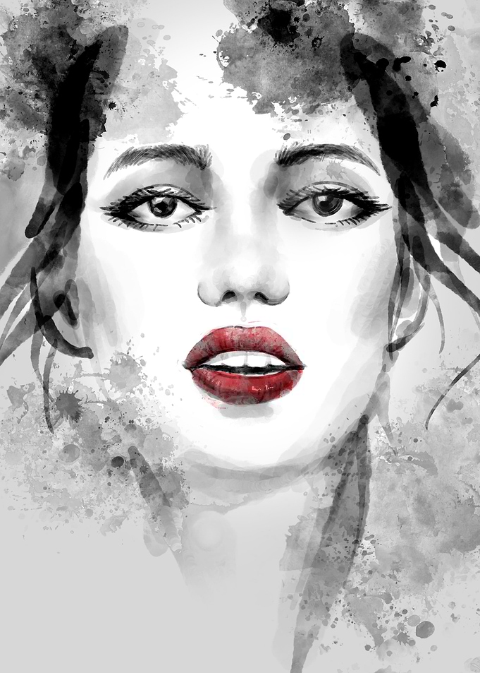 Watercolor Woman Portrait