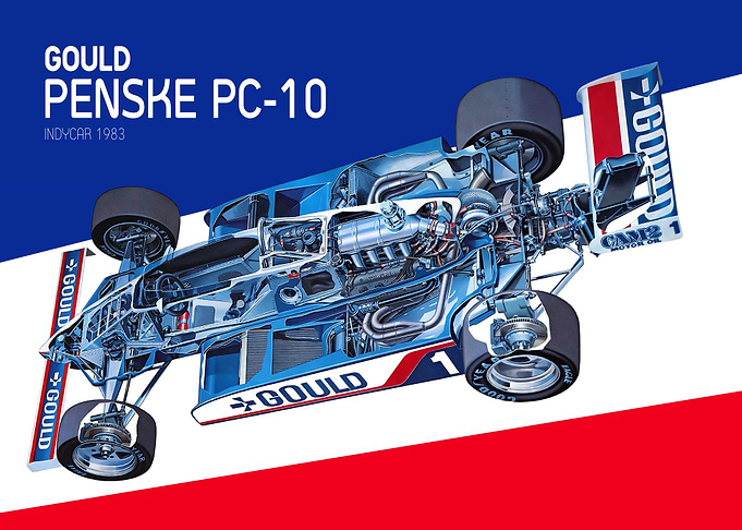 Penske PC10 cutaway