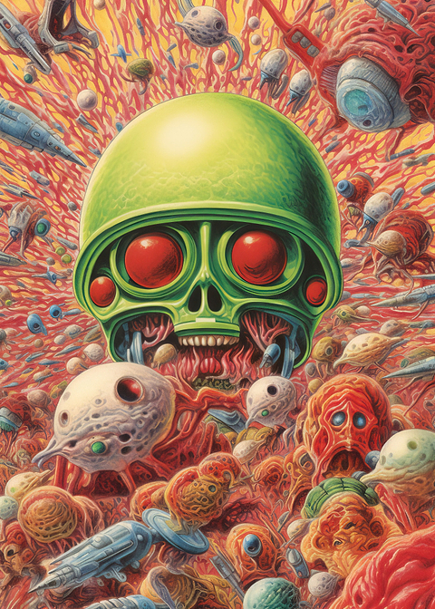 Martian Menagerie — metal poster wall art