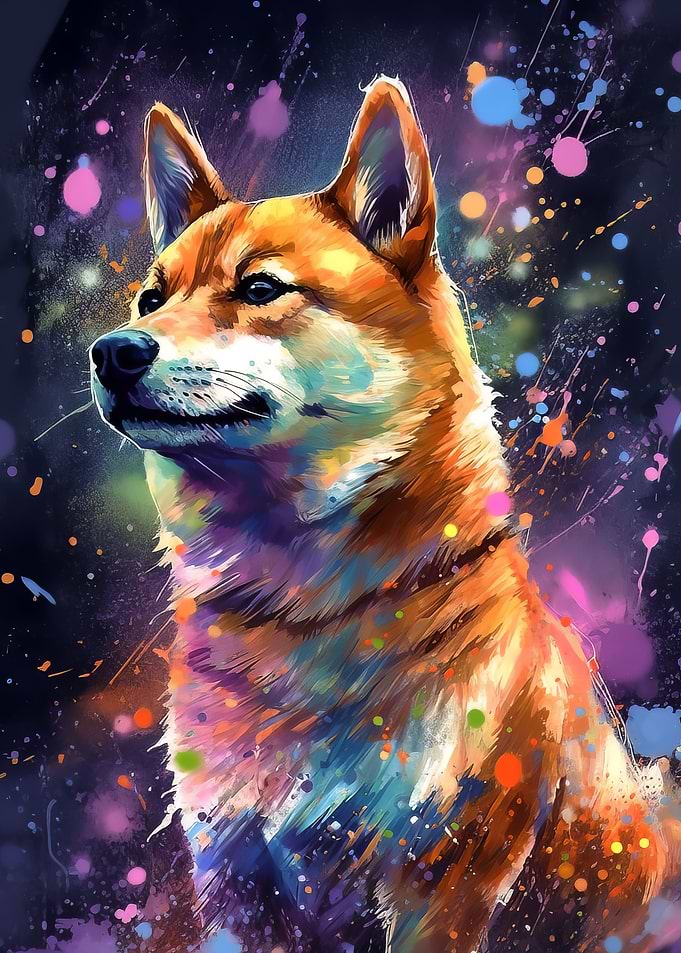 Shiba Inu painting