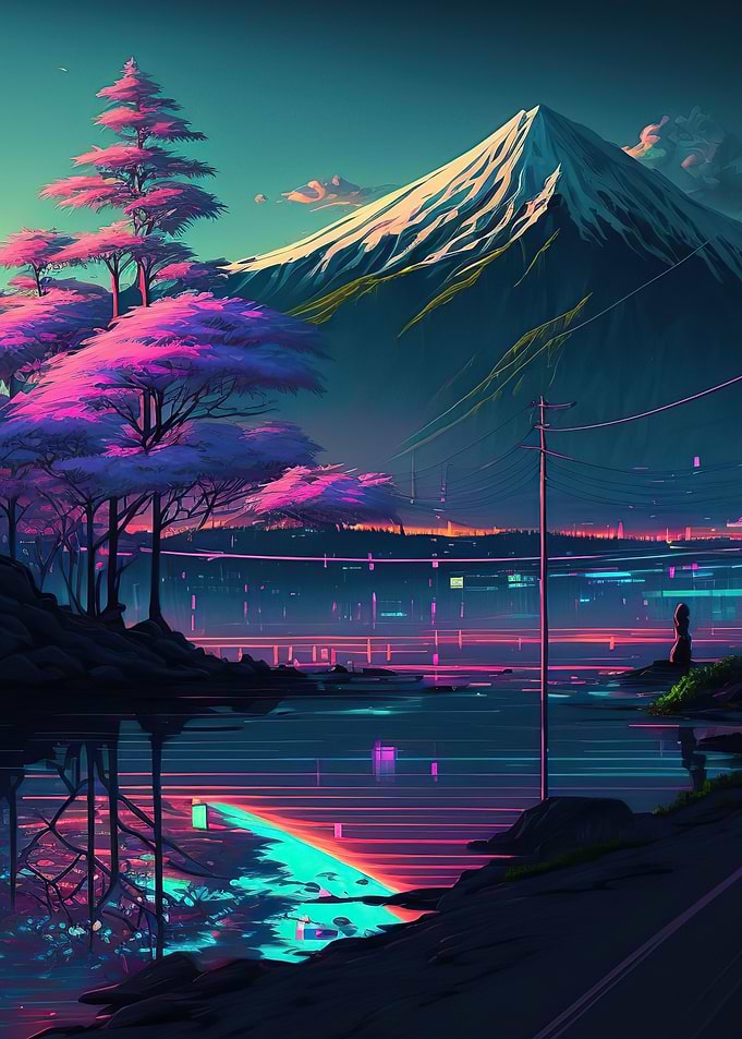 Japan Landscapes Neon