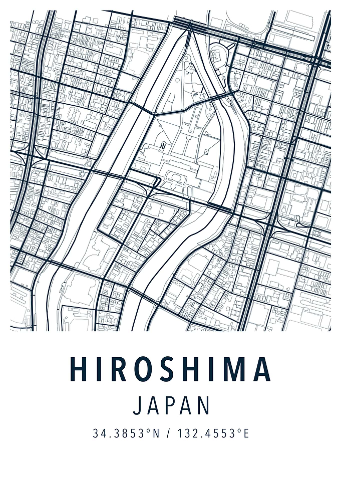 hiroshima simple map