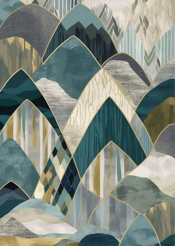 Gilded Green Waves Gold