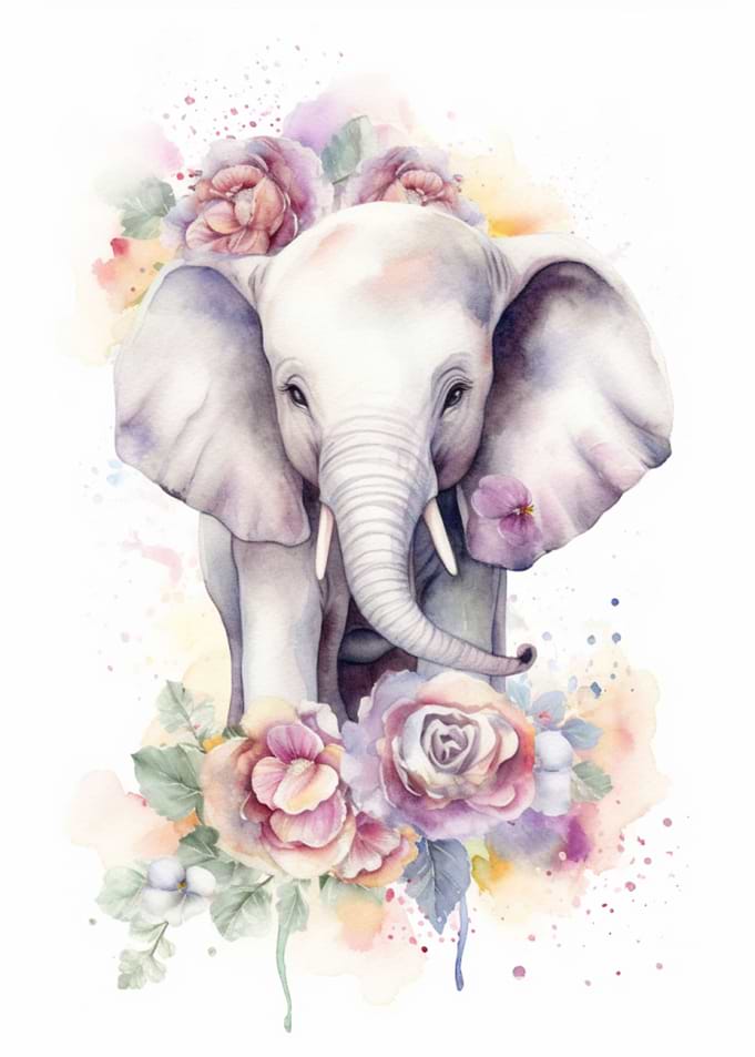 Watercolor Elephant