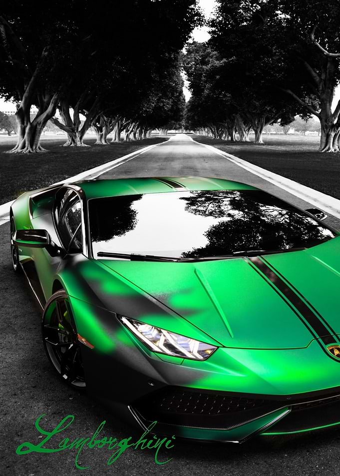 Green Lamborghini