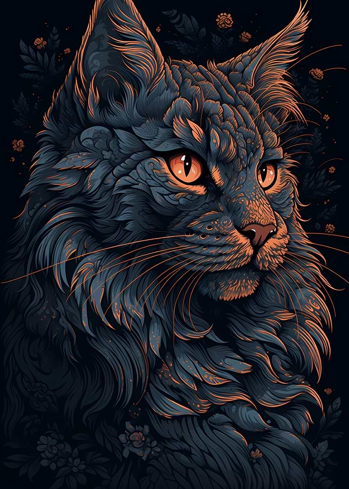 Maine Coon Cat Imaginative
