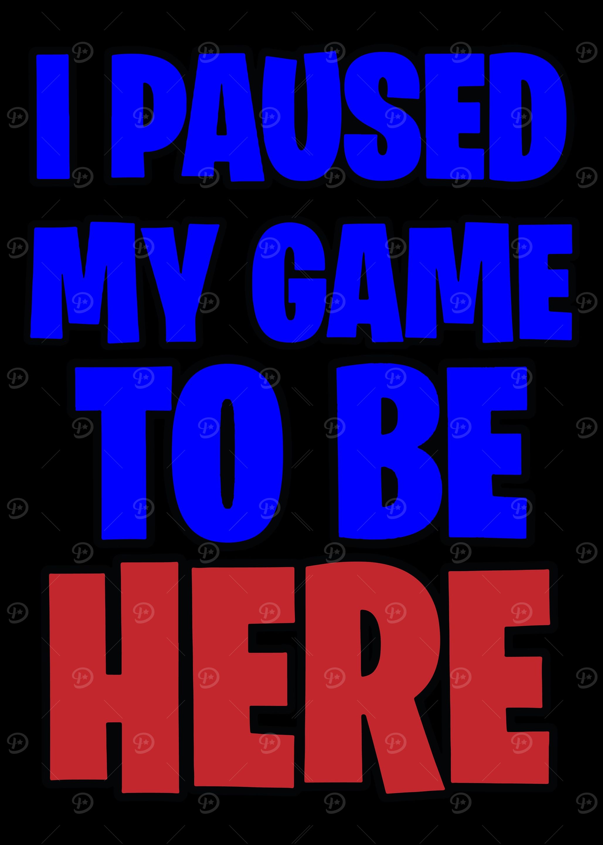 paused my game to be here
