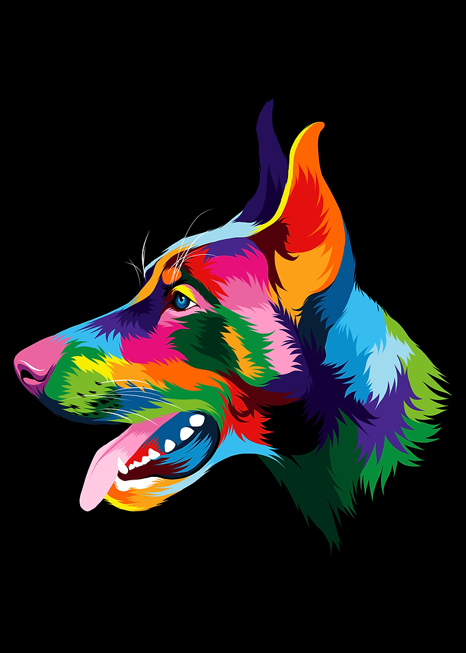 Abstract doberman